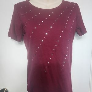 Karen Scott Burgundy Shirt